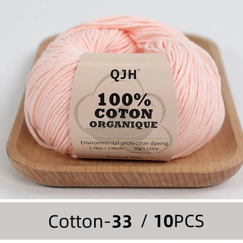 10PCS 100% Organic Cotton Yarn
