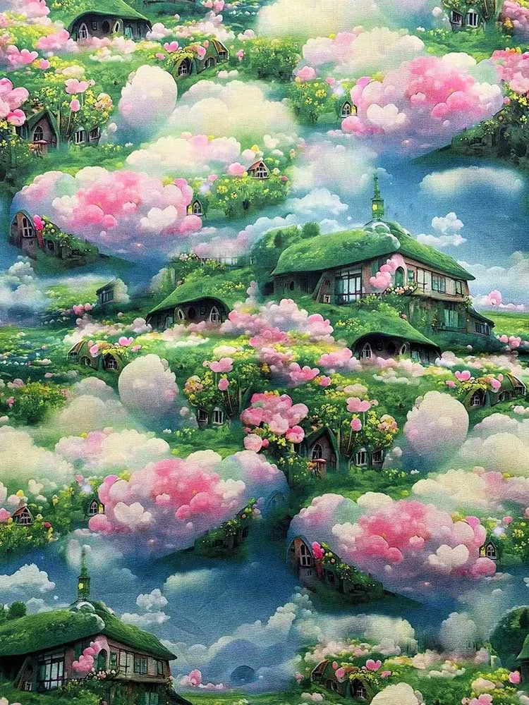 Cotton Fabric Digital Printing HD Fairy Tale 