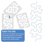 1set New Free Motion Quilting Essential Template