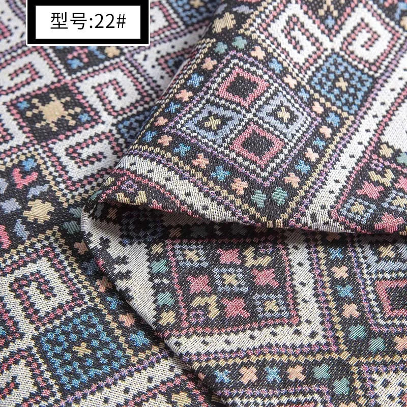 Dyed Ethnic Style Cotton Linen Fabric