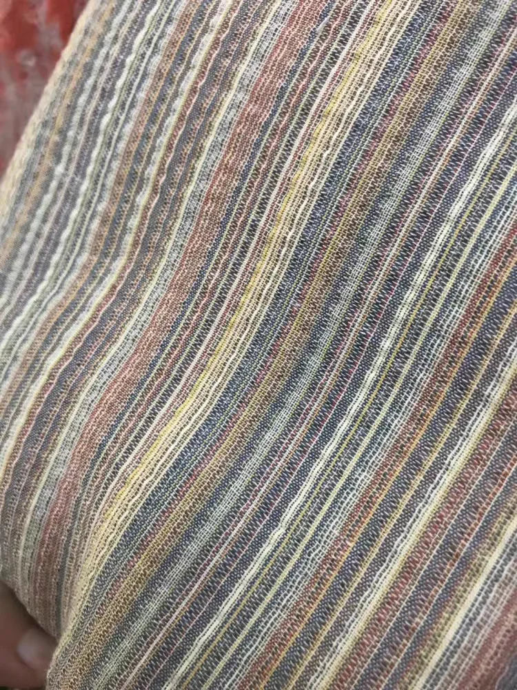 Colorful Striped Linen Fabric