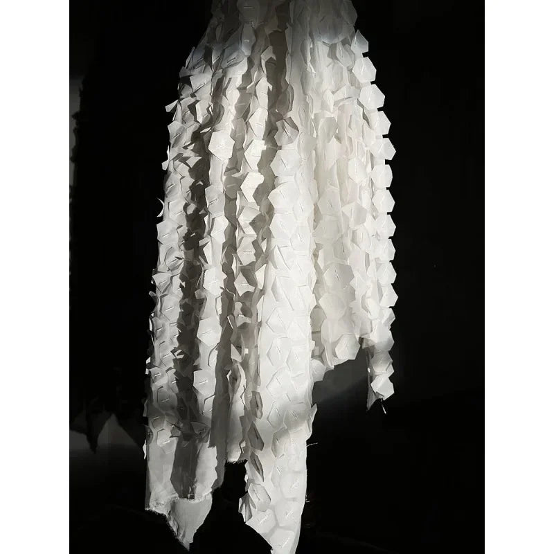 Standing weight texture geometric panel sheer