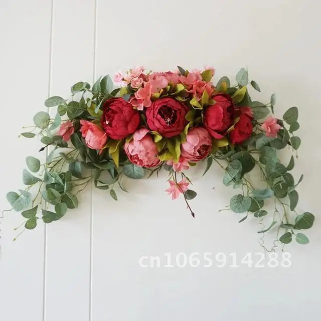 Artificial Flower Wreath Door Decoration