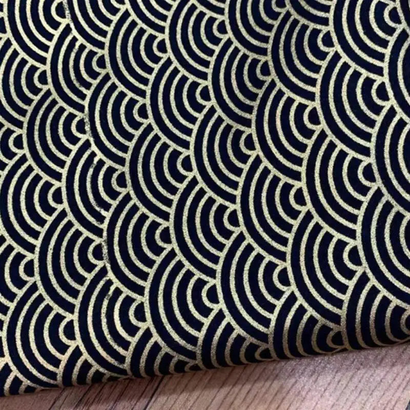 Japanese Style Kimono Bronzed Cotton Fabric