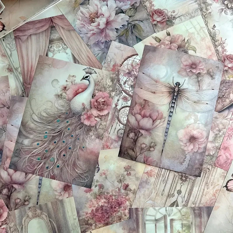 50 sheets Retro Scrapbook Material Paper