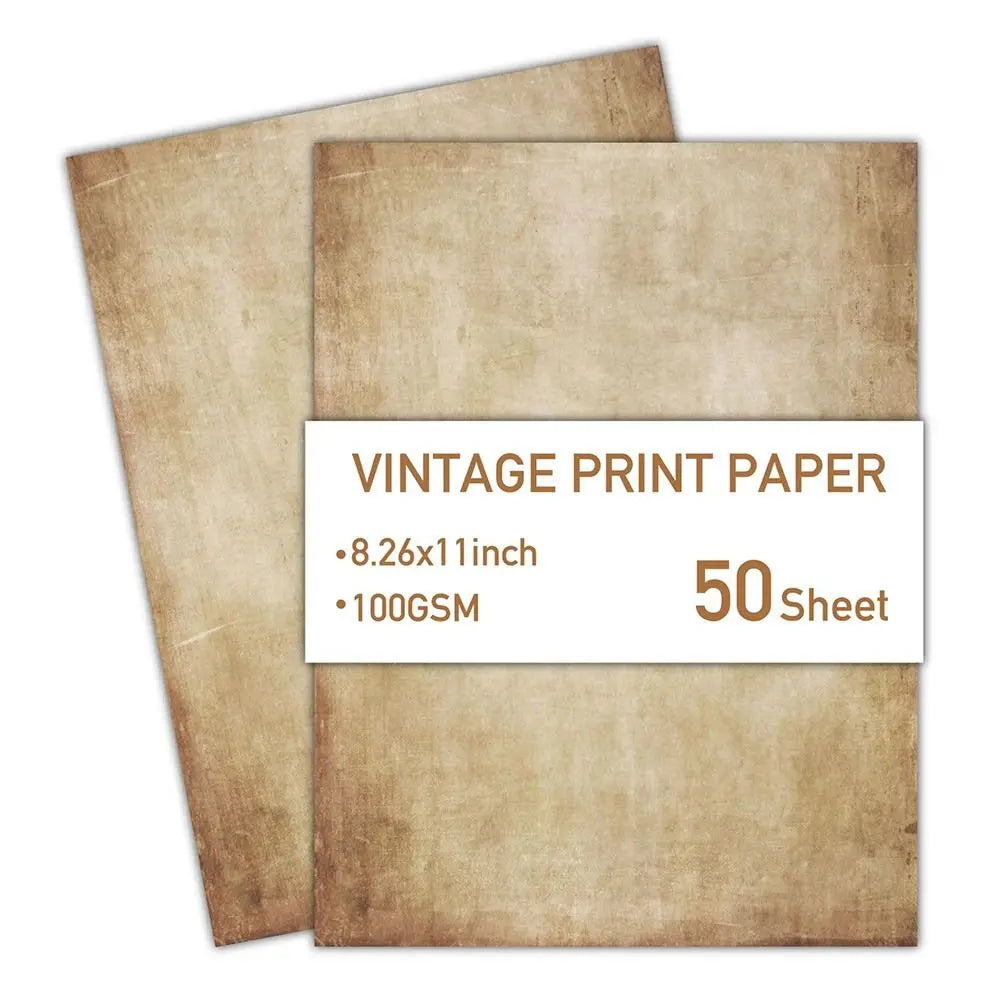 50 Sheets Vintage Stationery Scrapbook Paper