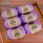 6pcs Cotton Soft Breathable Yarn