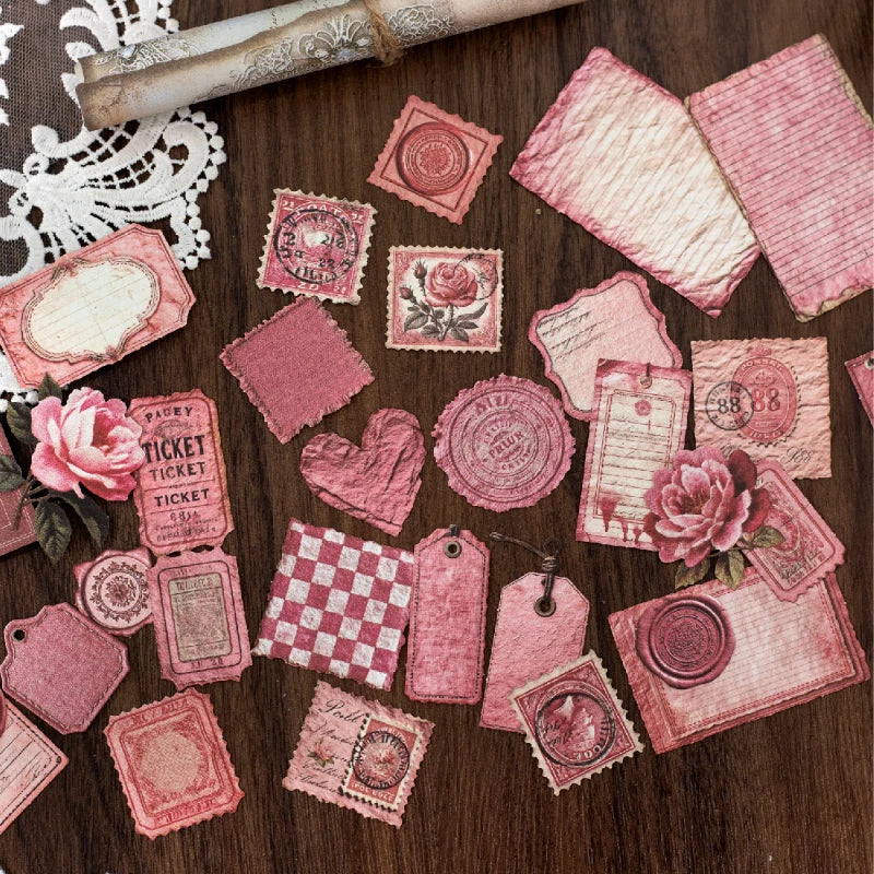 30 pcs/pack Vintage Manor Plants Flowers Stickers