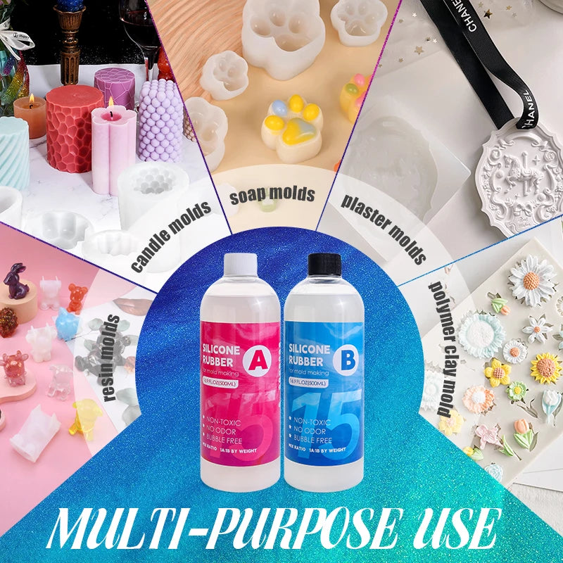 Fast Cure Translucent Silicone Rubber Non-Toxic Liquid Mold Making Silicone