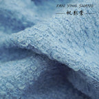 Sky Blue Circle Wool Tweed Fabric