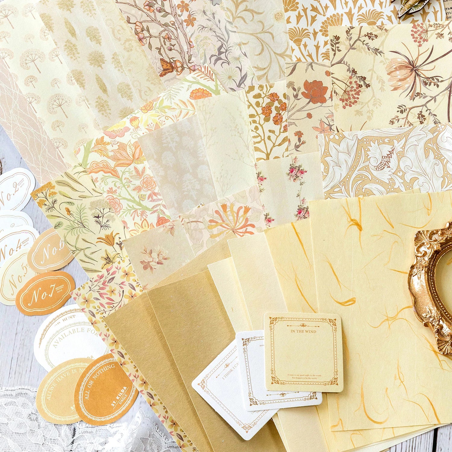 40Pcs Vintage Decorative Collage DIY Craft Background Paper