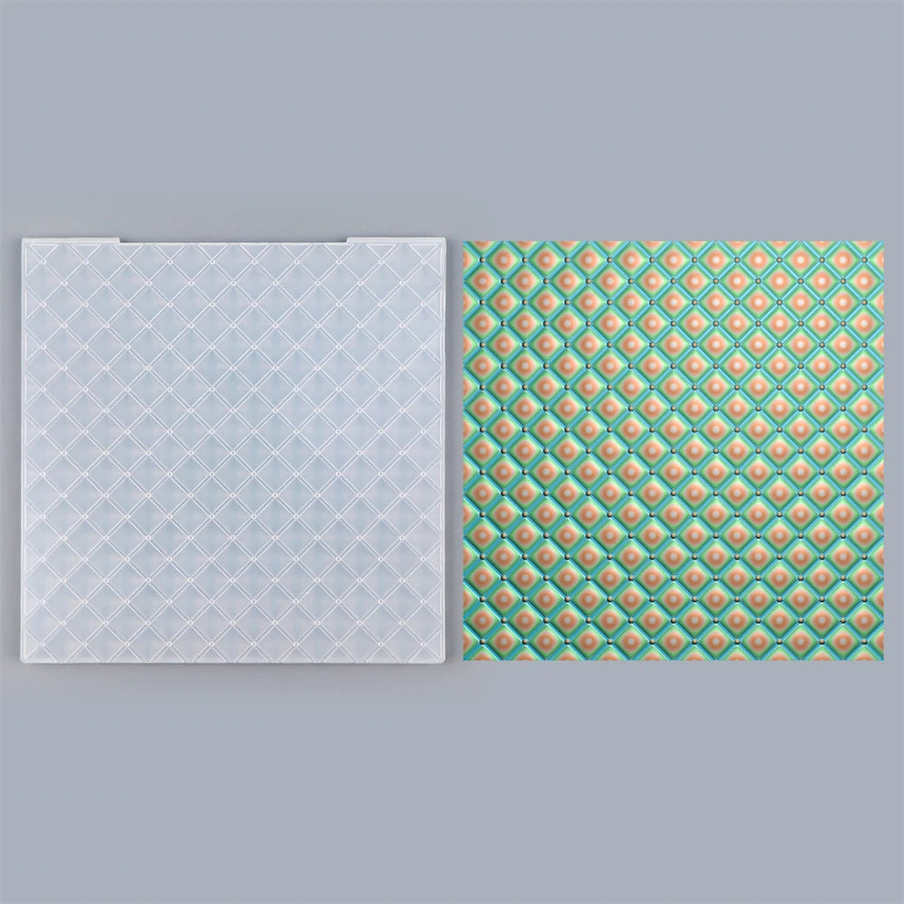 Padded Quilt 3D Embossing Folder Square