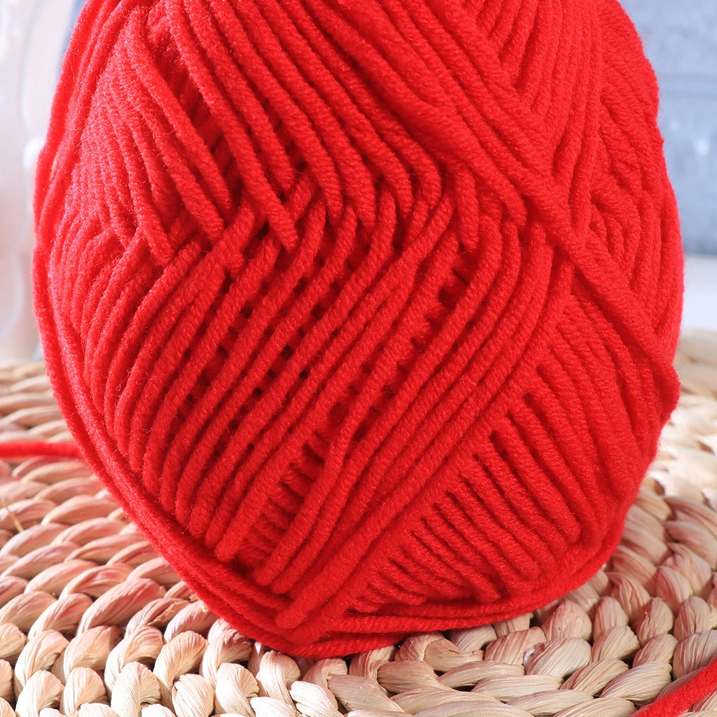 Red Milk Wool Yarn Cotton