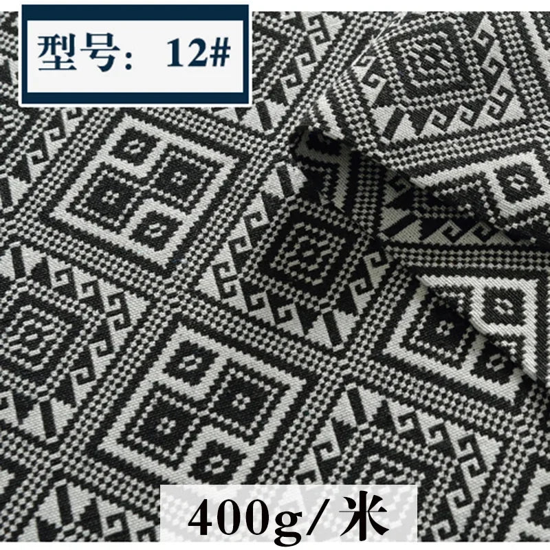 Dyed Ethnic Style Cotton Linen Fabric