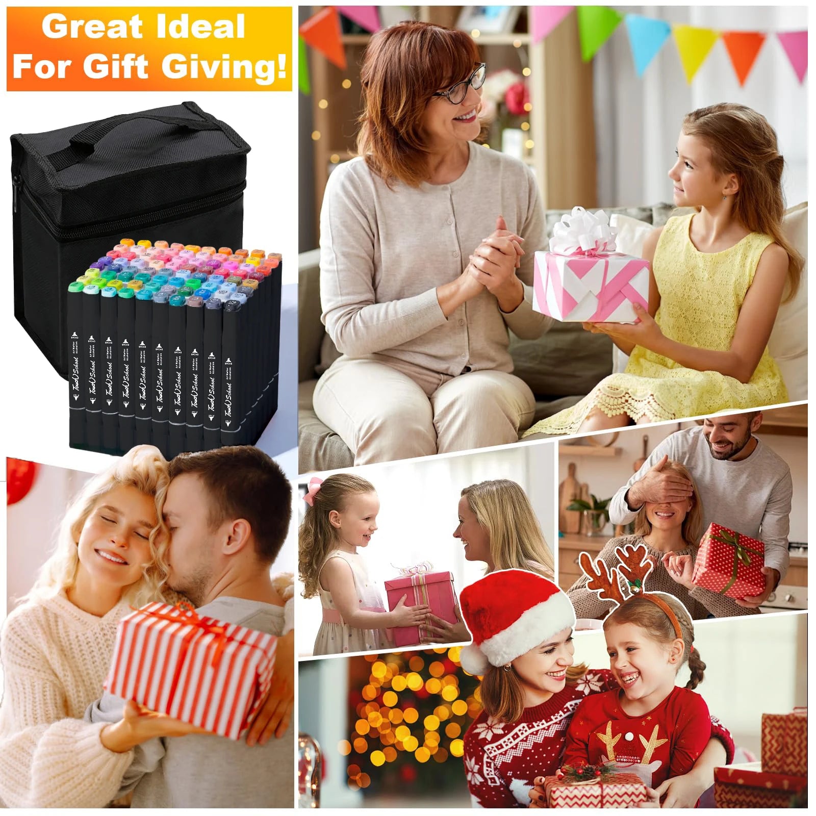 Alcohol Markers Dual Brush Tip Permanent Art Markers Set