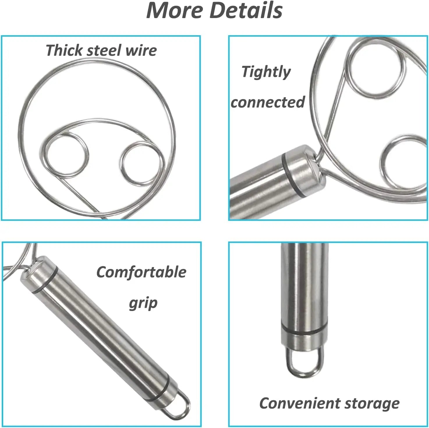 Stainless Steel Danish Dough Whisk