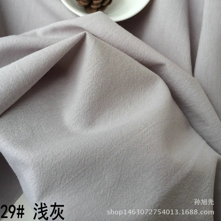 Cotton Linen Fabric Skin Texture Crepe