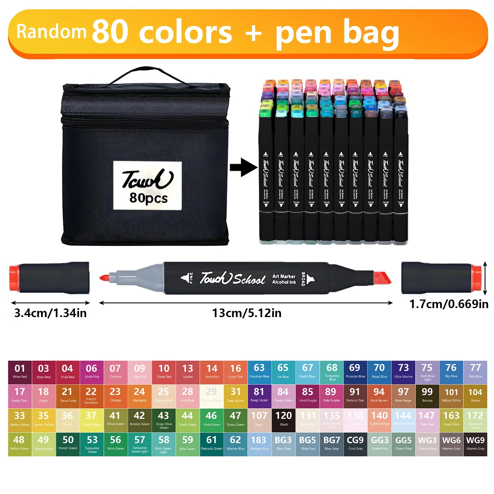 Alcohol Markers Dual Brush Tip Permanent Art Markers Set