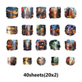 40pcs of PVC Pattern Stickers for Street Scenes After Rain and Sunshine
