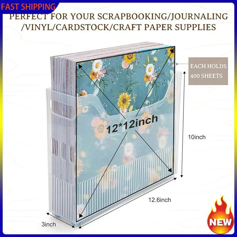 Especial 8X Scrapbook Paper Storage With Wheels