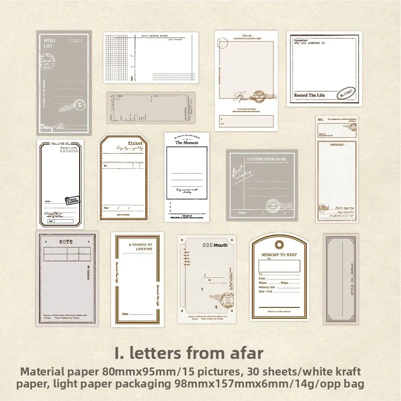 30pcs/lot Embrace The Summer Vintage Simple Border