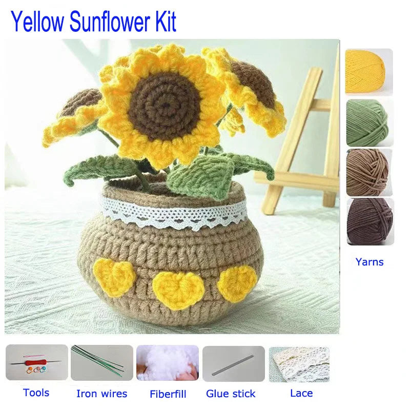 Flower Crochet Knitting Kit Tulip