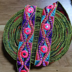 1yard Ethnic Trim Embroidered Webbing