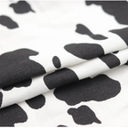 Cotton Twill Jeans Fabric Cow Printed