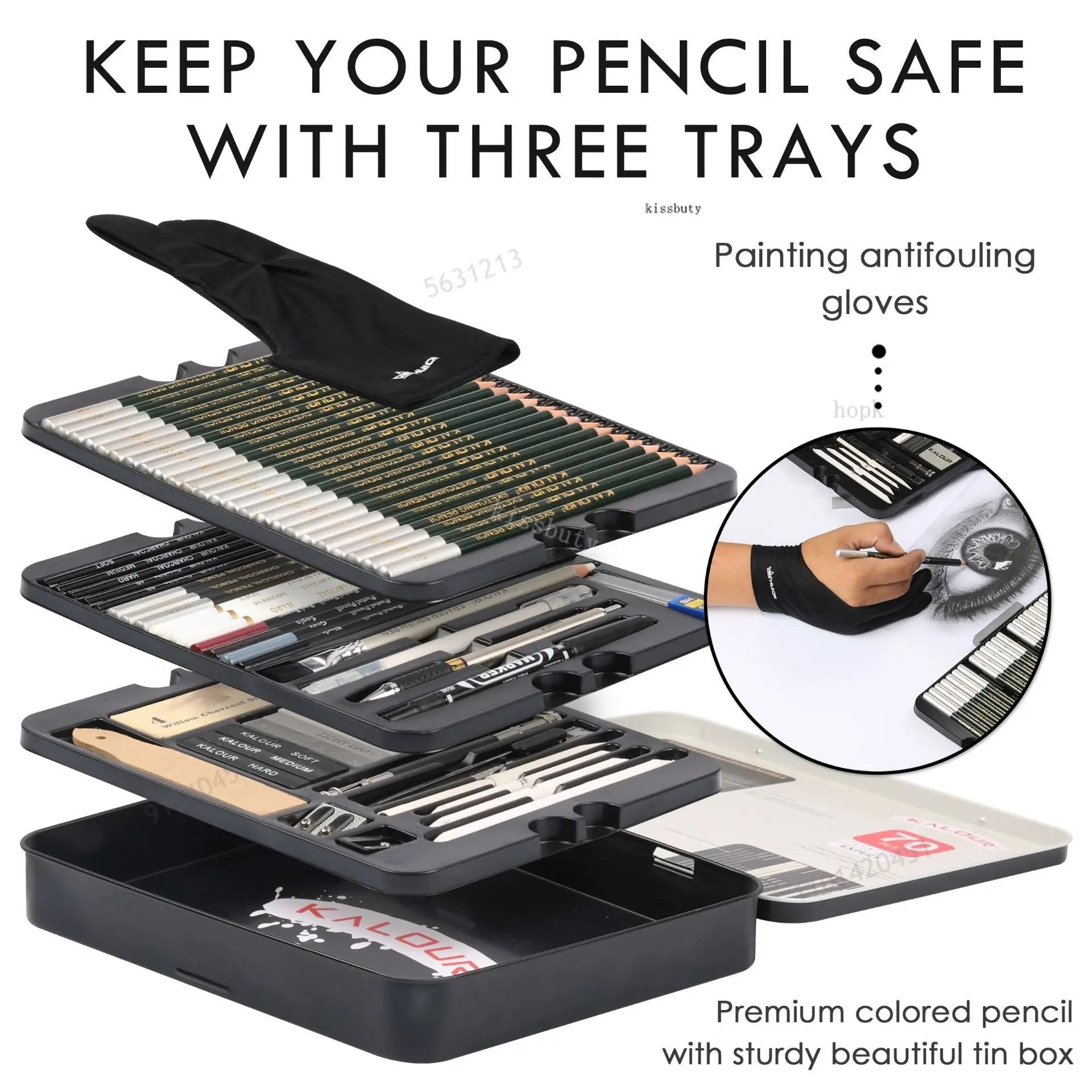 Professional Art Painting Set 70 Pieces of Sketch Pencil