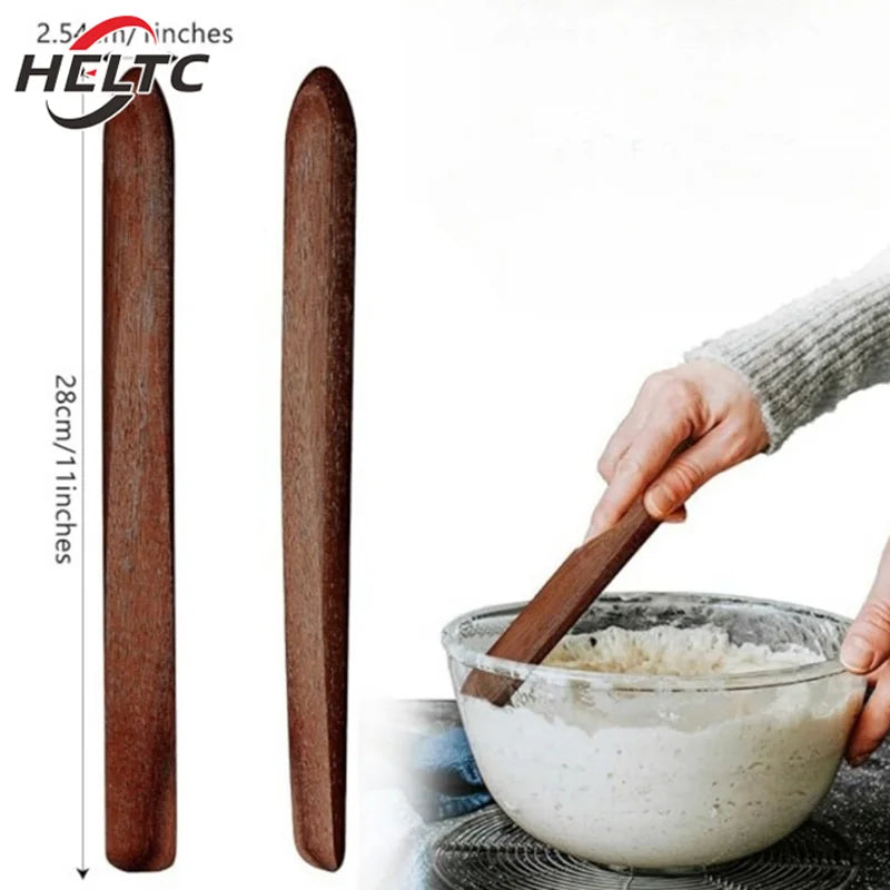 11 Inch Wooden Sourdough Bread Mixing Stir Stick Spurtle