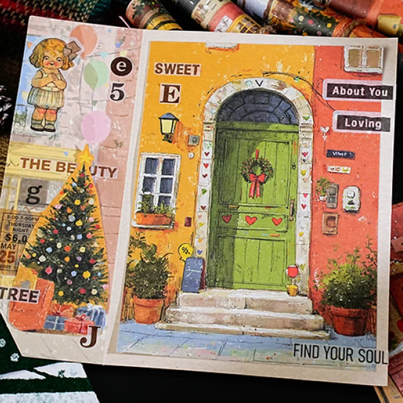 60pcs Christmas Scrapbook Paper Set