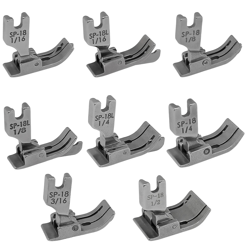 Steel Left / Right Edge Guide Presser Foot #SP-18 1/2 1/4 3/16 1/8 1/16
