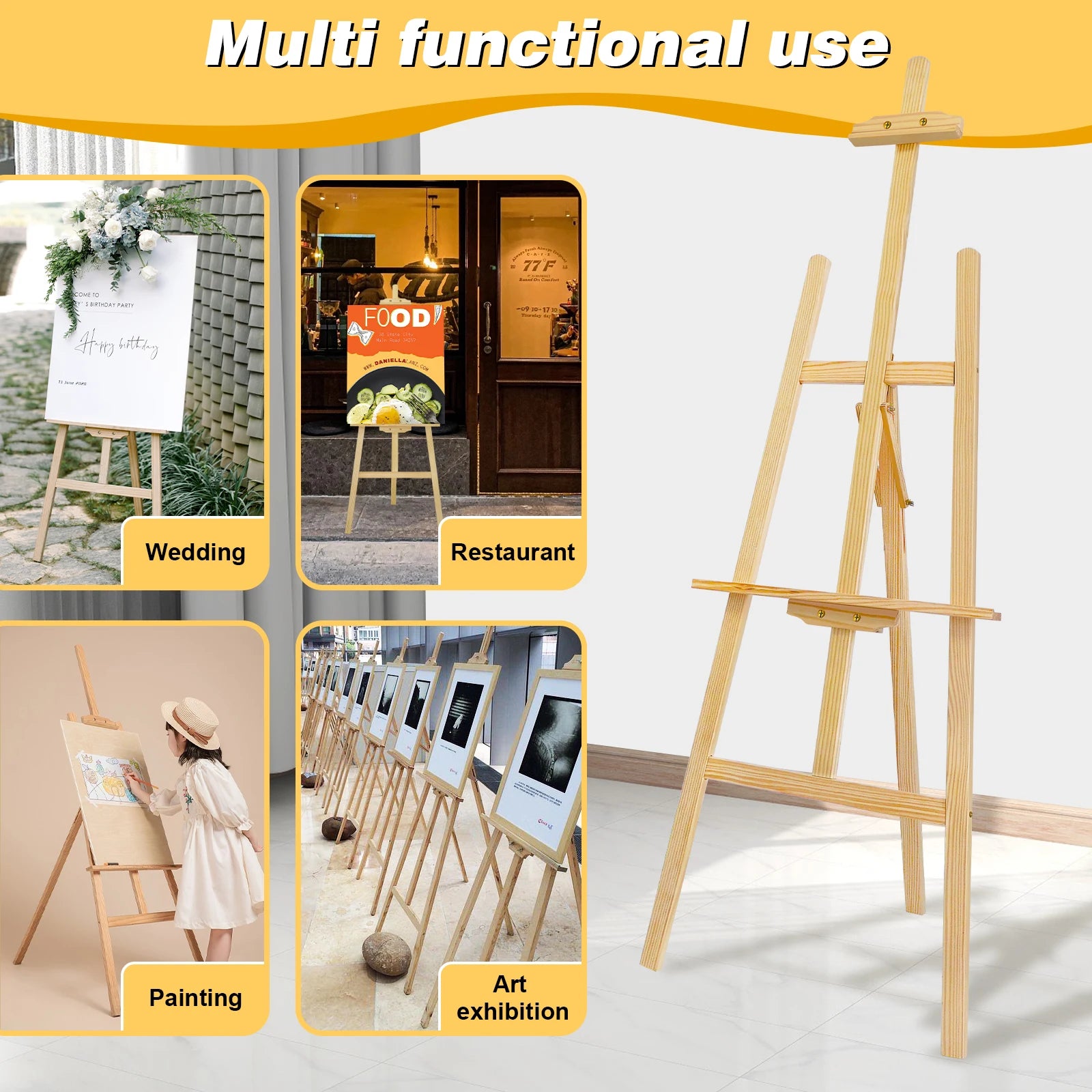 Wooden Artist Easel Adjustable Height