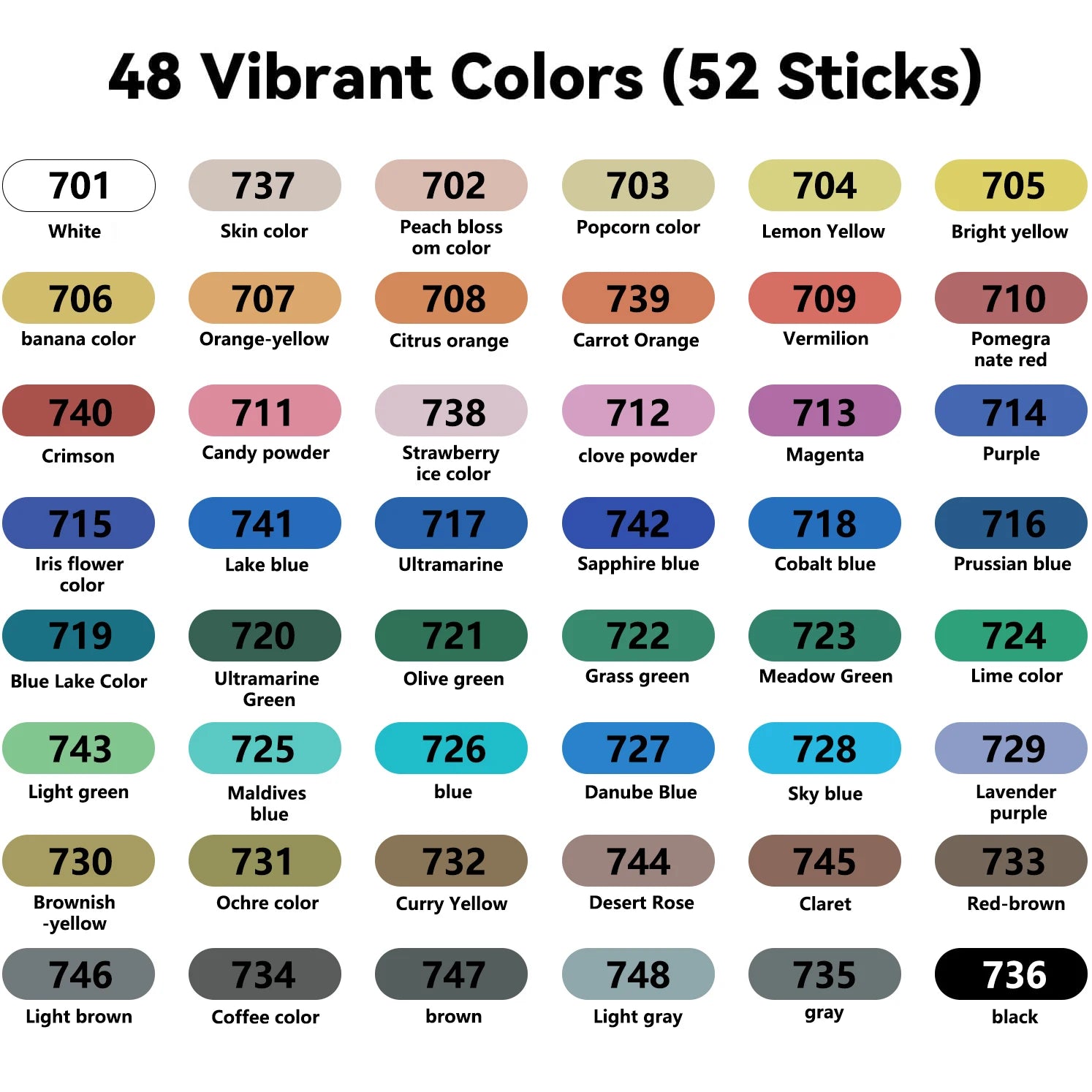 24-48 Colors Oil Pastels Set