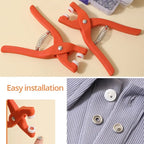 Snap Button Kit with Hand Pressure Pliers 50pcs Snaps