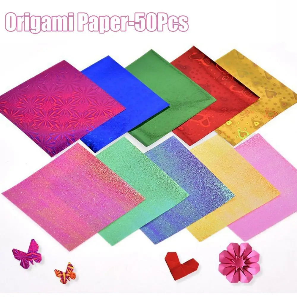 50Pcs 15cm Square Paper Multicolor Scrapbooking Cardstock