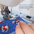 20 Christmas Patterns Jelly Roll Fabric, Pre-Cut