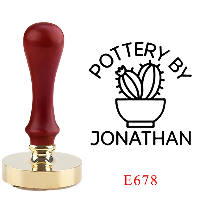 Custom Pottery Stamp for Clay Logo Design Personalized Customized Stamp