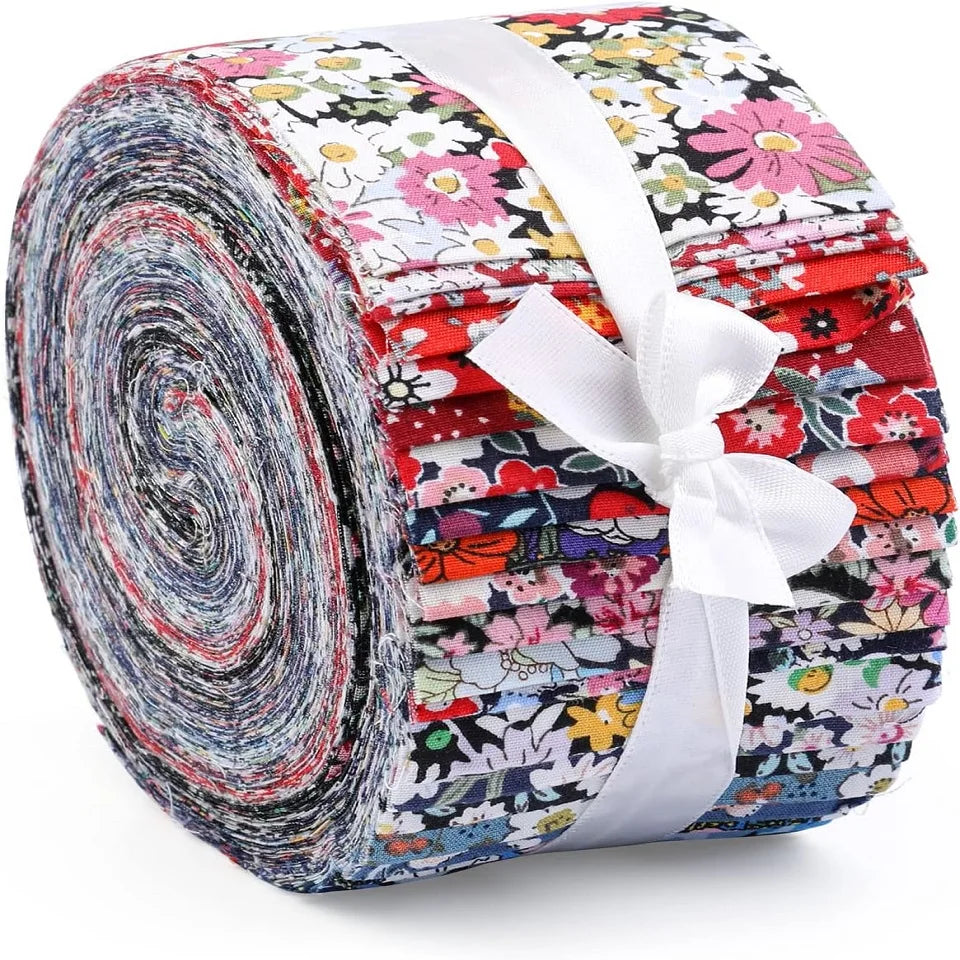 45pcs 6.2x100cm Fabric Jelly Rolls