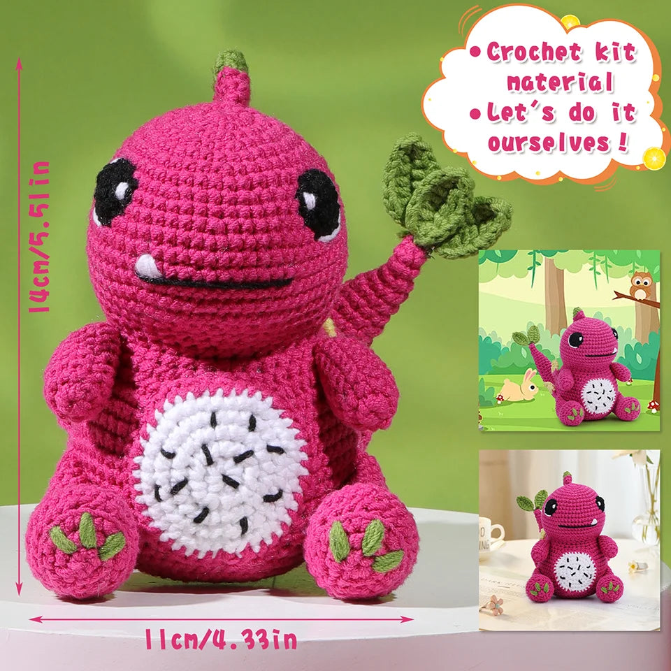 BUDDUR Dinosaur Crochet Knitting Kit