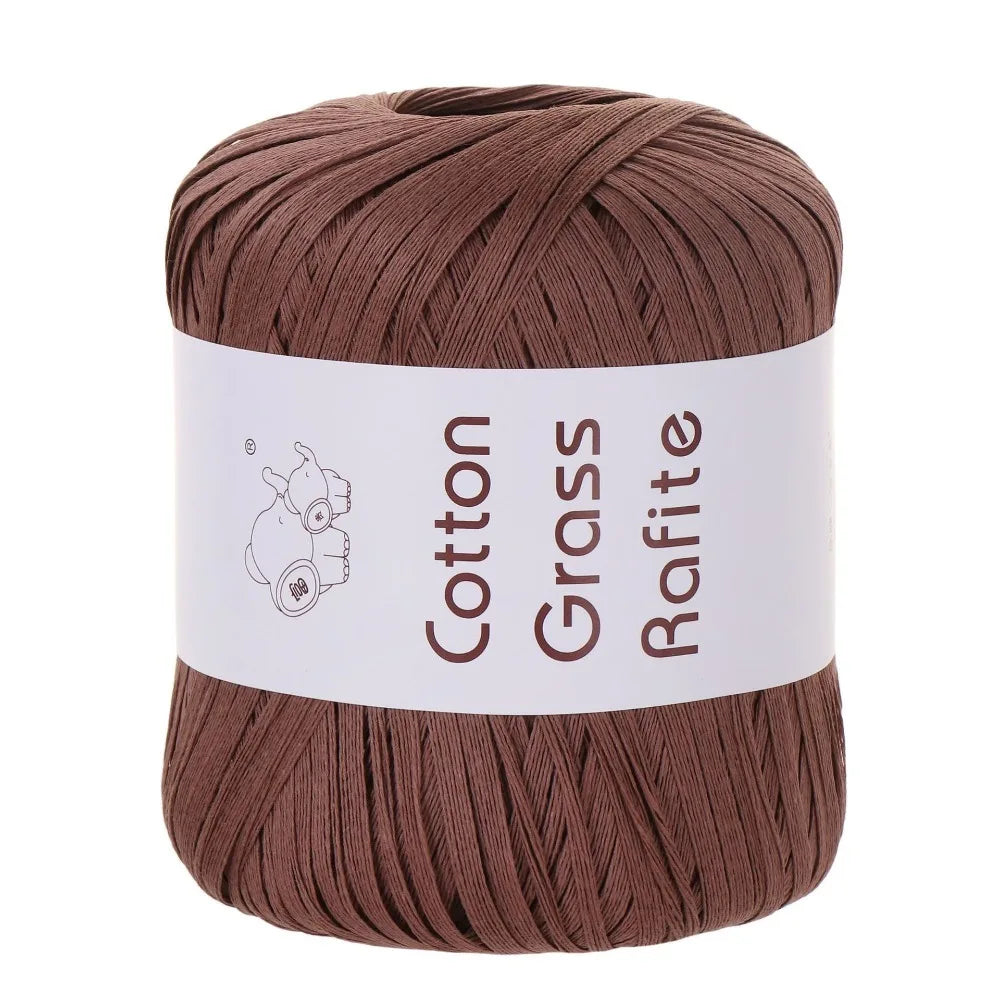 New Multicolour Rafia Yarn DIY Hand-Knitted Raffia Straw Yarn Crocheting Paper Threads Knitting