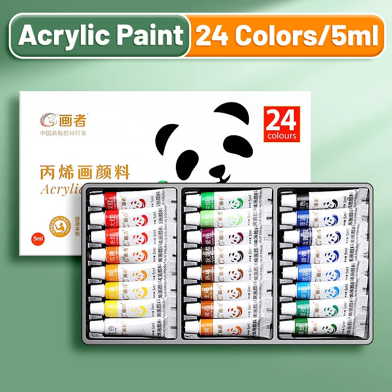 Acrylic Paint Set 12/18/24 Colors 5ml/0.17oz