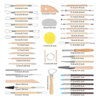 Pottery Tools Set 57 PCS For Clay Carving
