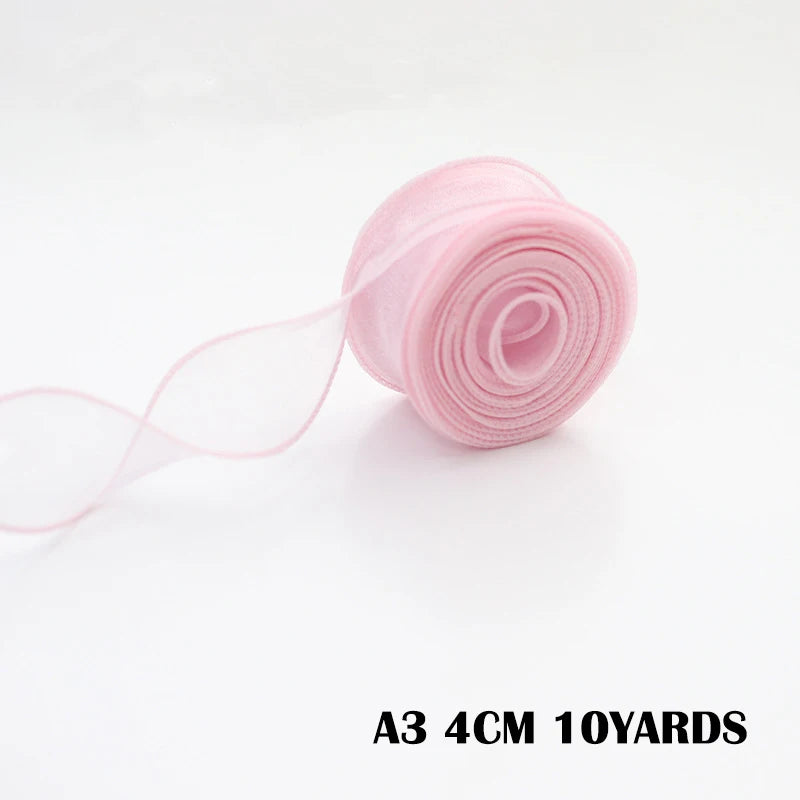 40mm 10Yards Wavy Edge Fishtail Organza Ribbon