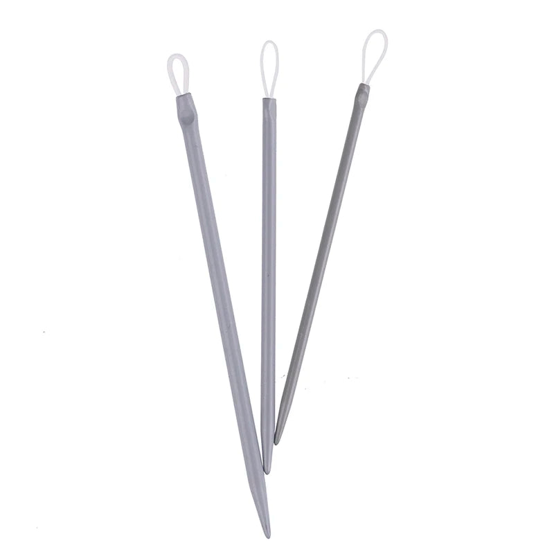 3pcs/set Big Eye Nylon Wire Knitting Needles