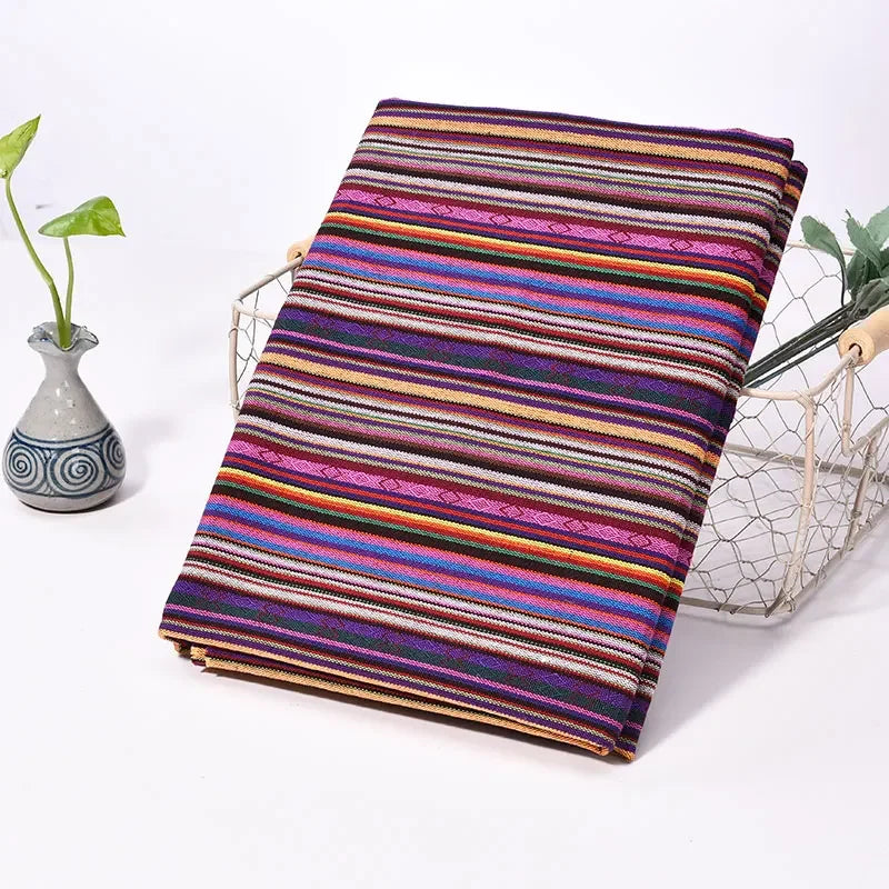 Dyed Ethnic Style Cotton Linen Fabric