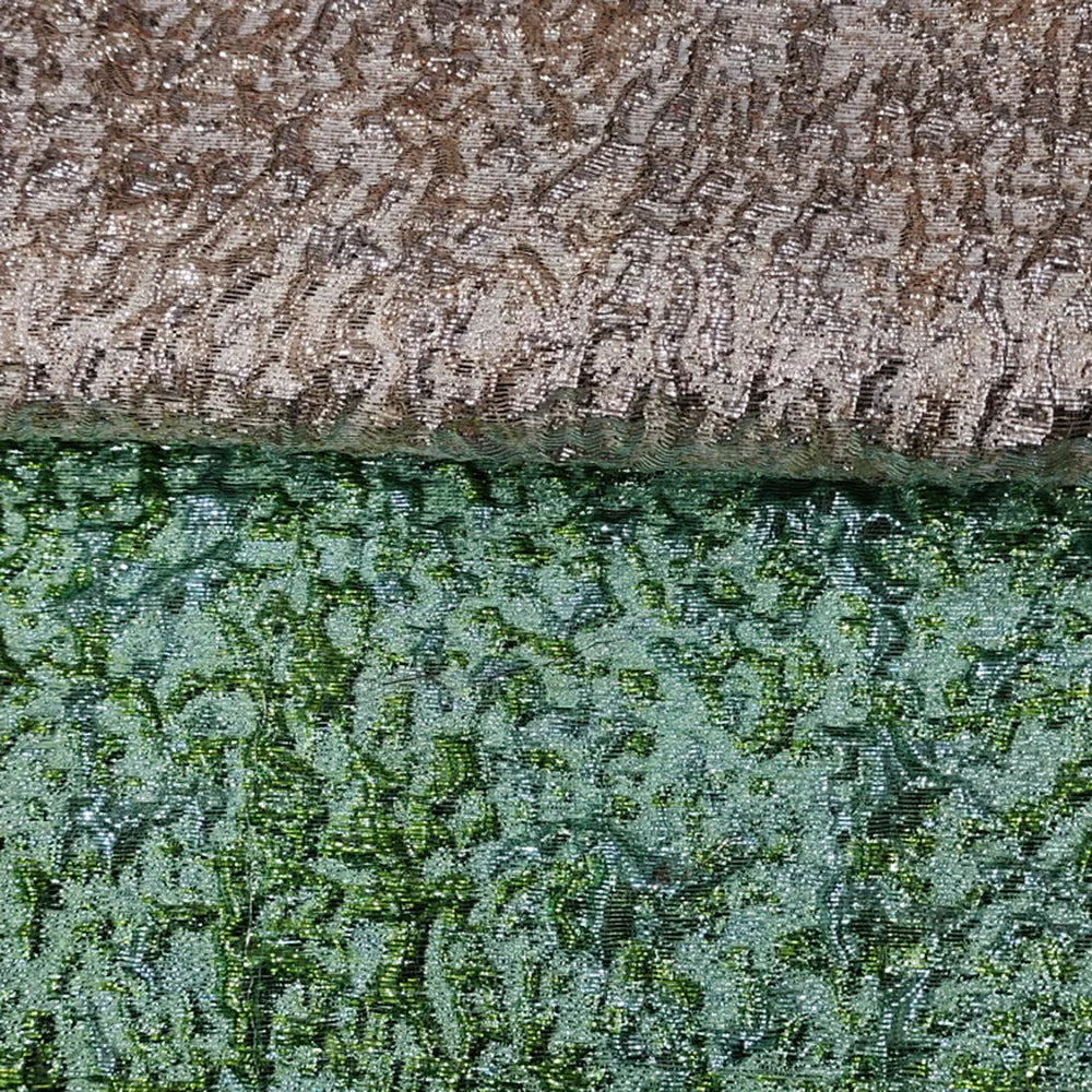 High-definition Gold and Silver Thread Brocade Jacquard Handmade Fabric