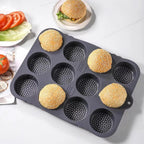 1PC Hamburger Bread mold 12-hole round