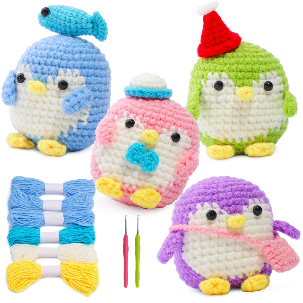 KRABALL Penguin Crochet Kit for Beginners