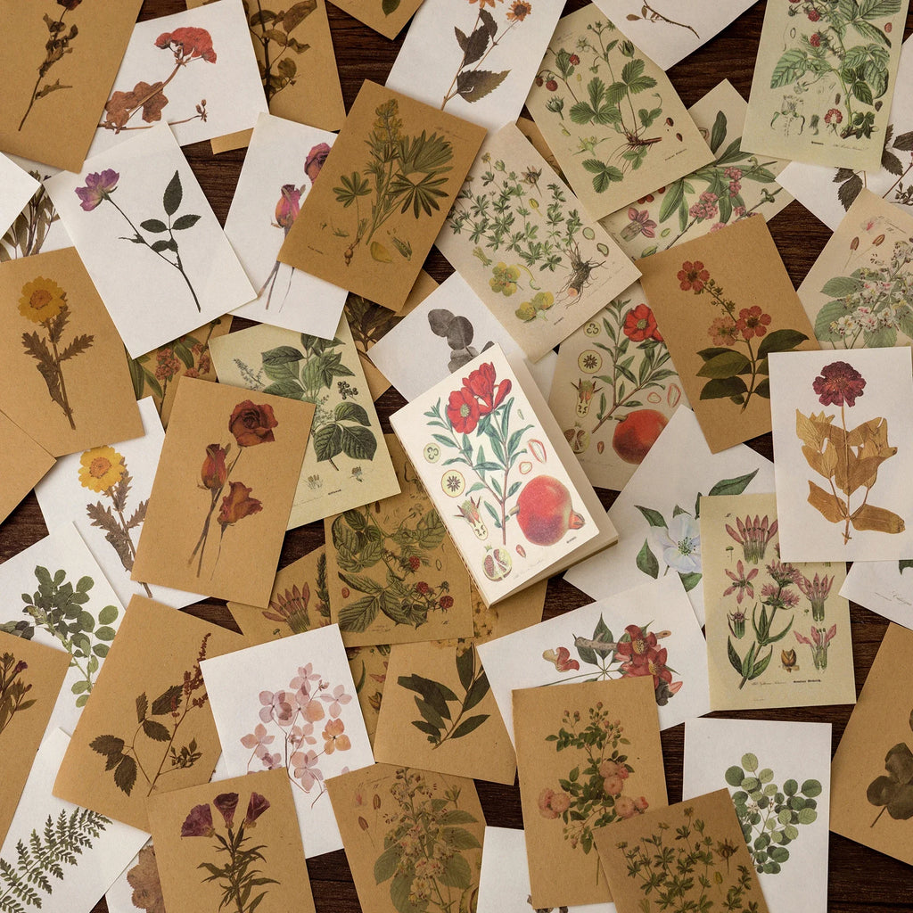 80pcs Scrapbooking Paper Rose Plant Fairy